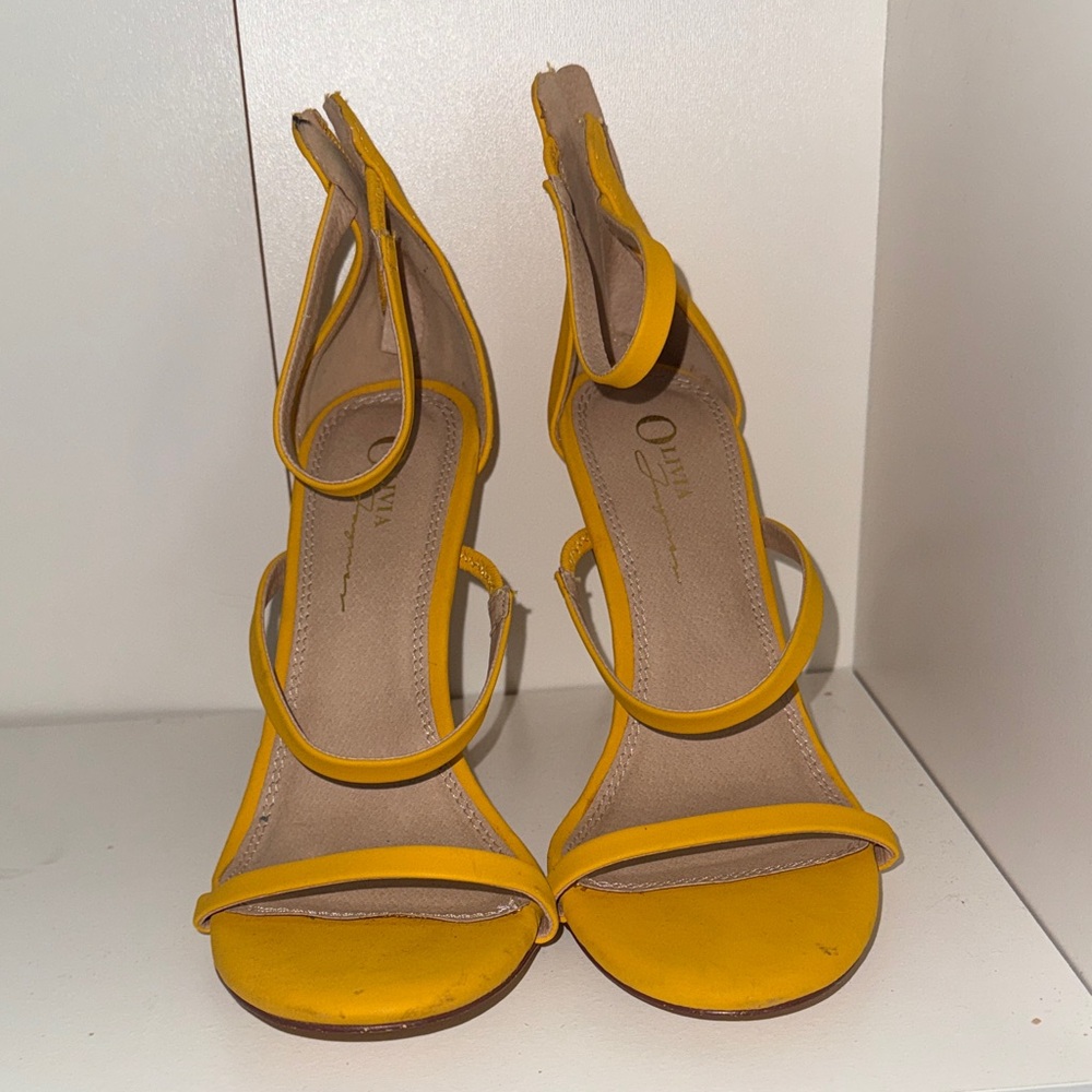 Zara Yellow Heeled Sandals